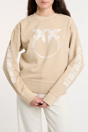 Felpa Pinko in cotone con maniche logate - 3