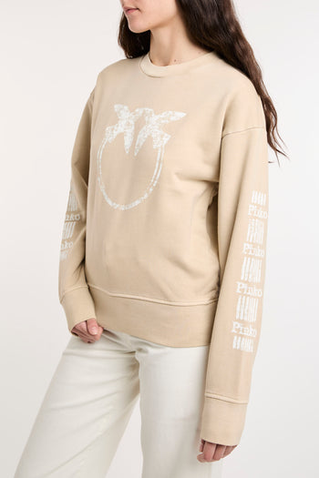 Felpa Pinko in cotone con maniche logate - 4