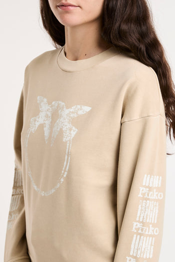 Felpa Pinko in cotone con maniche logate - 5