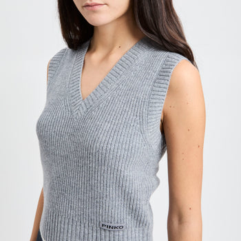 Gilet Pinko in maglia con scollo a V - 7