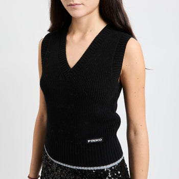 Gilet Pinko in maglia con scollo a V - 7