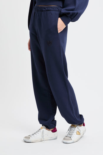 Pantalone jogger Pinko in cotone con logo ricamato - 3