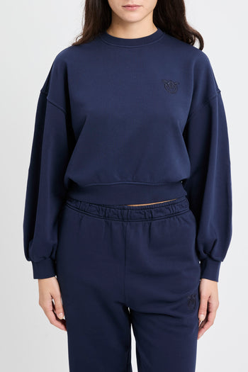 Felpa Pinko in cotone con ricamo Love Birds - 4