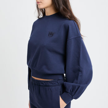 Felpa Pinko in cotone con ricamo Love Birds - 8