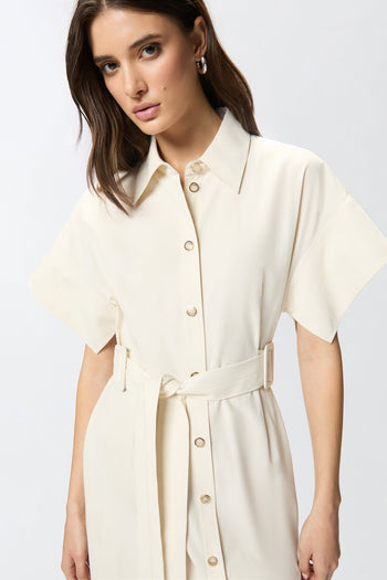 Abito chemisier midi Pinko in cotone con cintura in vita - 4