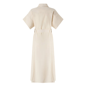 Abito chemisier midi Pinko in cotone con cintura in vita - 6
