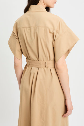 Abito chemisier midi Pinko in cotone con cintura in vita - 5