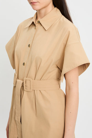 Abito chemisier midi Pinko in cotone con cintura in vita - 7