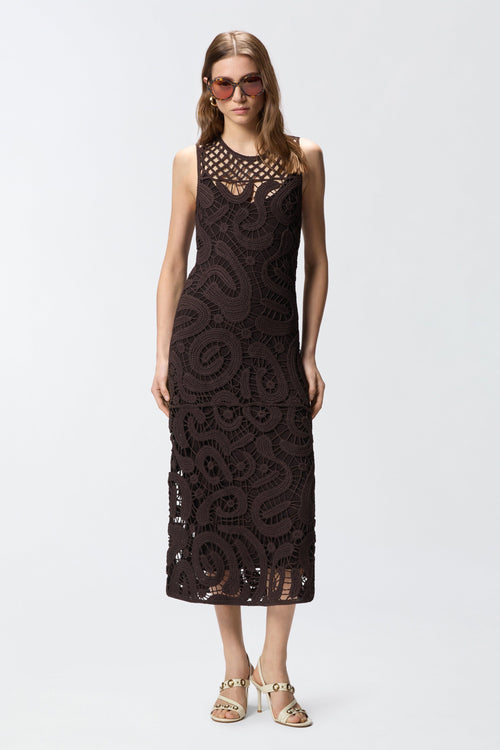 Abito midi senza maniche Pinko in crocket
