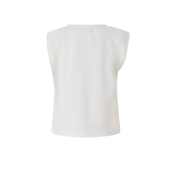 Top Pinko in cotone con applicazione in metallo dorato - 6