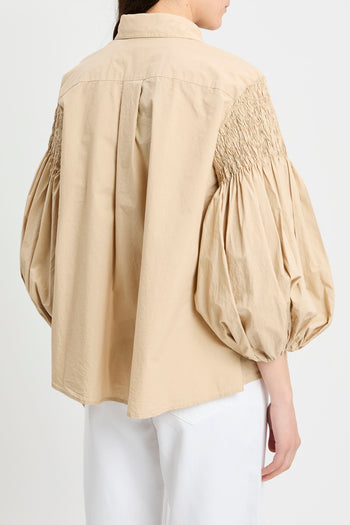 Blusa Pinko in cotone con maniche a palloncino - 5