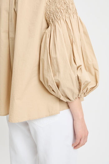 Blusa Pinko in cotone con maniche a palloncino - 6
