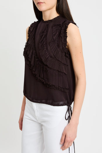 Top Pinko in viscosa con volants - 3