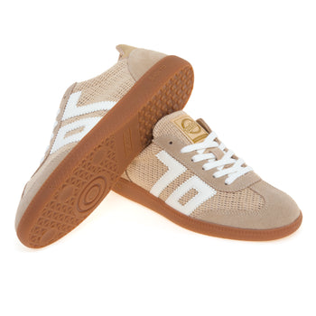 Sneaker Back 70 Ghost in camoscio e iuta con logo in pelle - 4