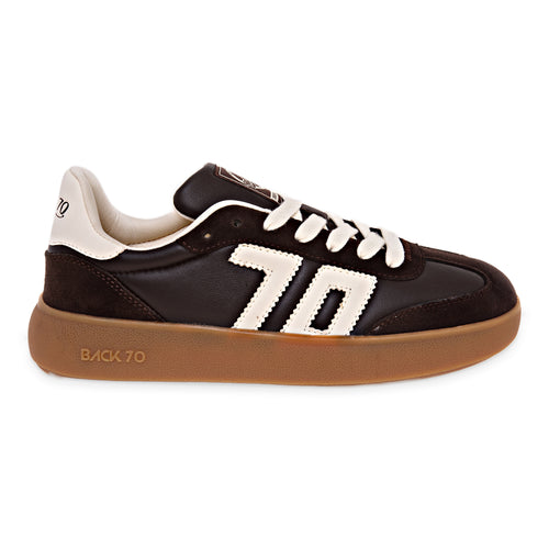 Sneaker Back 70 Brooklyn in nappa soft e camoscio con suola bold