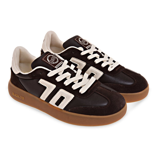 Sneaker Back 70 Brooklyn in nappa soft e camoscio con suola bold - 2