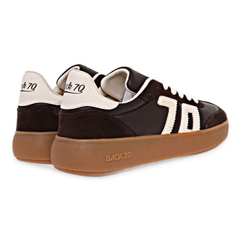 Sneaker Back 70 Brooklyn in nappa soft e camoscio con suola bold - 3
