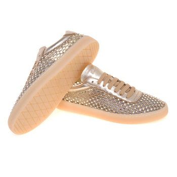 Sneaker Back 70 Smart strass in pelle e tessuto - 4