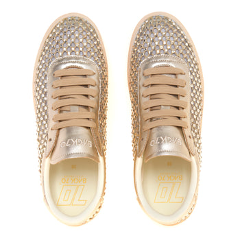 Sneaker Back 70 Smart strass in pelle e tessuto - 5