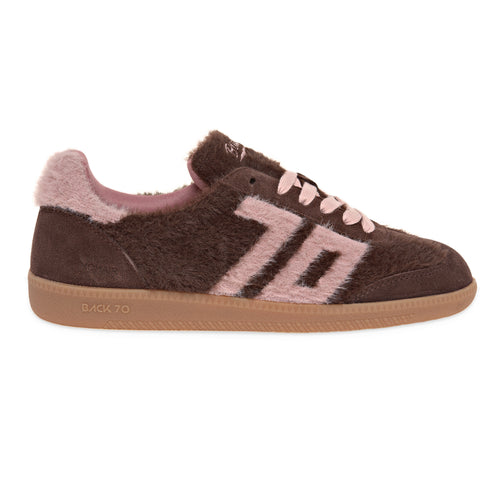 Sneaker Back 70 Mohair con logo e talloncino rosa