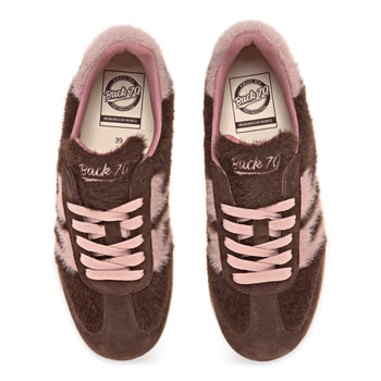 Sneaker Back 70 Mohair con logo e talloncino rosa - 5