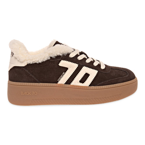 Sneaker Back 70 XXL in camoscio con inserti burro e fodera teddy