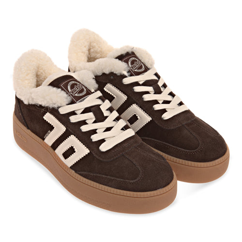 Sneaker Back 70 XXL in camoscio con inserti burro e fodera teddy - 2