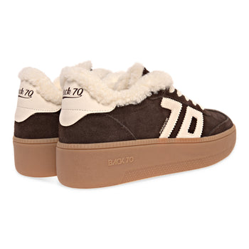 Sneaker Back 70 XXL in camoscio con inserti burro e fodera teddy - 3
