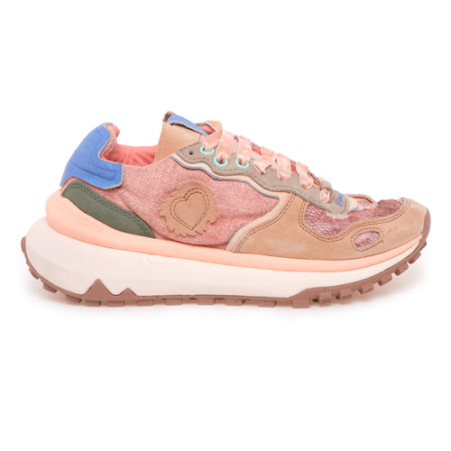 Sneaker Satorisan Chacrona Metta Lino Whitewisp in camoscio e lino ricamato