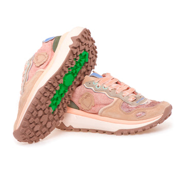 Sneaker Satorisan Chacrona Metta Lino Whitewisp in camoscio e lino ricamato - 4