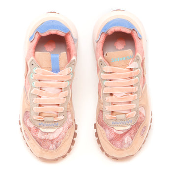 Sneaker Satorisan Chacrona Metta Lino Whitewisp in camoscio e lino ricamato - 5