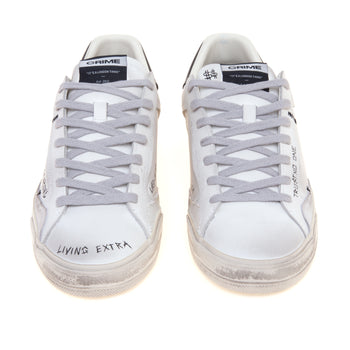 Sneaker Crime London Deconstructed in pelle anticata con lettering effetto scritto a mano - 5