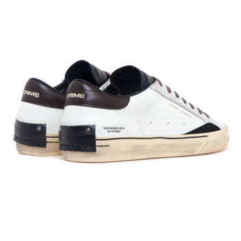 Sneaker Crime London Distresses 2.0 in pelle  BIANCO - 3