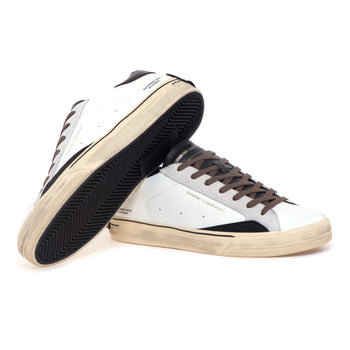 Sneaker Crime London Distresses 2.0 in pelle  BIANCO - 4