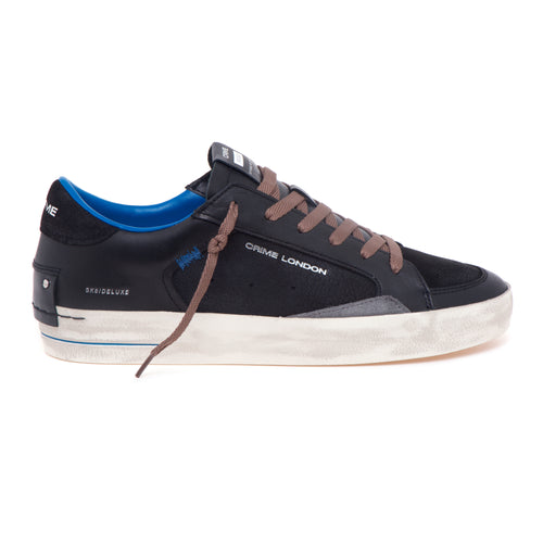 Sneaker Crime London Sk8 Deluxe in pelle  NERO