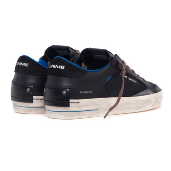 Sneaker Crime London Sk8 Deluxe in pelle  NERO - 3