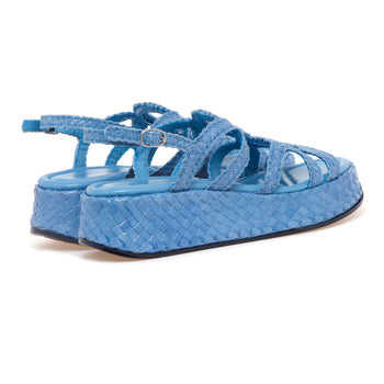 Sandalo flat Pons Quintana in pelle intreccata e platform - 3