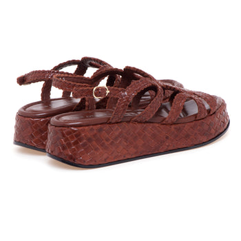 Sandalo flat Pons Quintana in pelle intreccata e platform - 3