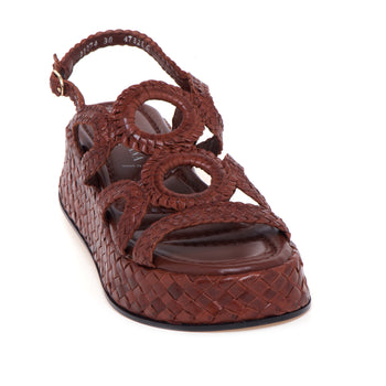 Sandalo flat Pons Quintana in pelle intreccata e platform - 4