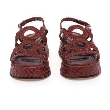 Sandalo flat Pons Quintana in pelle intreccata e platform - 5