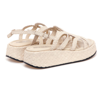 Sandalo flat Pons Quintana in pelle intreccata e platform - 3