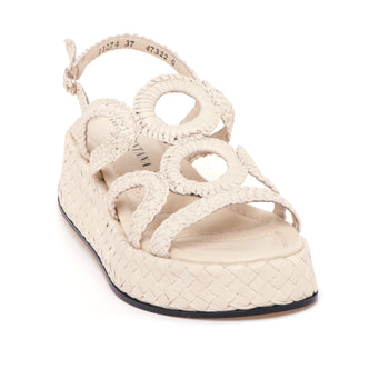 Sandalo flat Pons Quintana in pelle intreccata e platform - 4