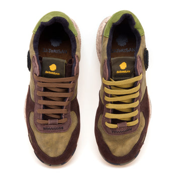 Sneaker Satorisan Chacrona Premium in pelle e camoscio - 5