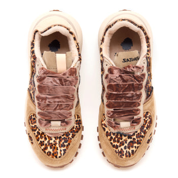 Sneaker Satorisan Chacrona Metta Premium in cavallino maculato e camoscio - 5