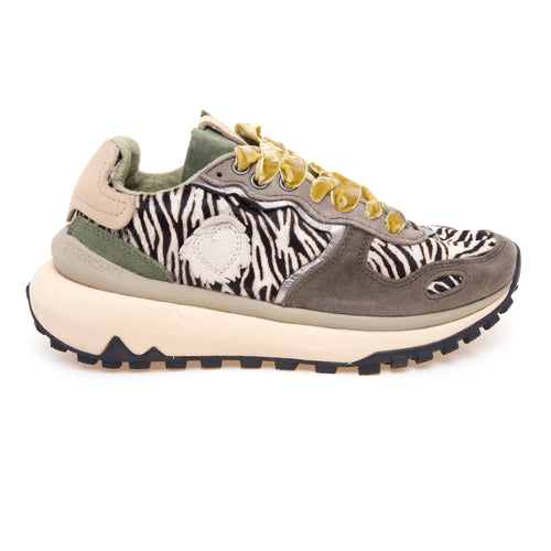 Sneaker Satorisan Chacrona Metta Premium in cavallino zebrato e camoscio