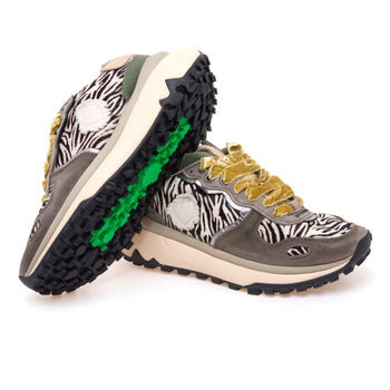 Sneaker Satorisan Chacrona Metta Premium in cavallino zebrato e camoscio - 4