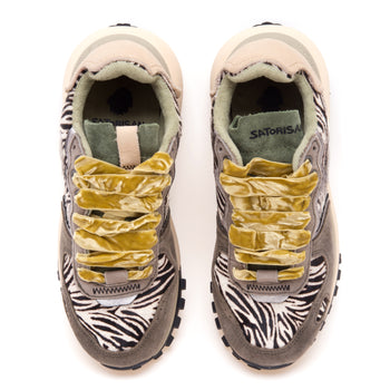 Sneaker Satorisan Chacrona Metta Premium in cavallino zebrato e camoscio - 5