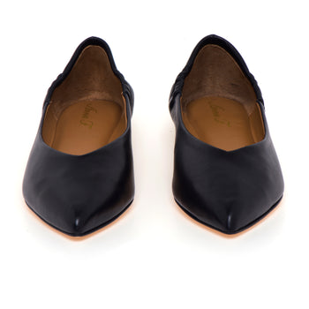 Ballerina Anna F. in pelle con scollo a "V" - 5