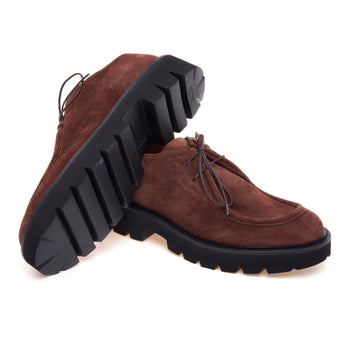 Stringata stile norvegese Anna F. in camoscio con suola in gomma - 4
