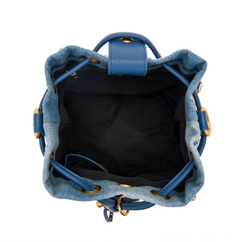 Secchiello La Carrie Andromeda in denim con borchie e strass - 5